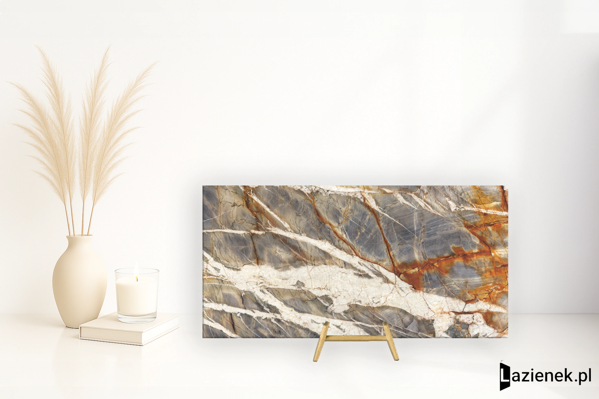 Graniti Fiandre Marmi Maximum Blue Tempest A polerowana 150x300 cm gr. 6 mm - płytka rektyfikowana / MML29261530A